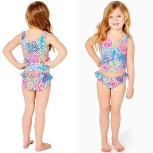 NWT Lilly Pulitzer Little Girls Two Piece Tankini Swimsuit